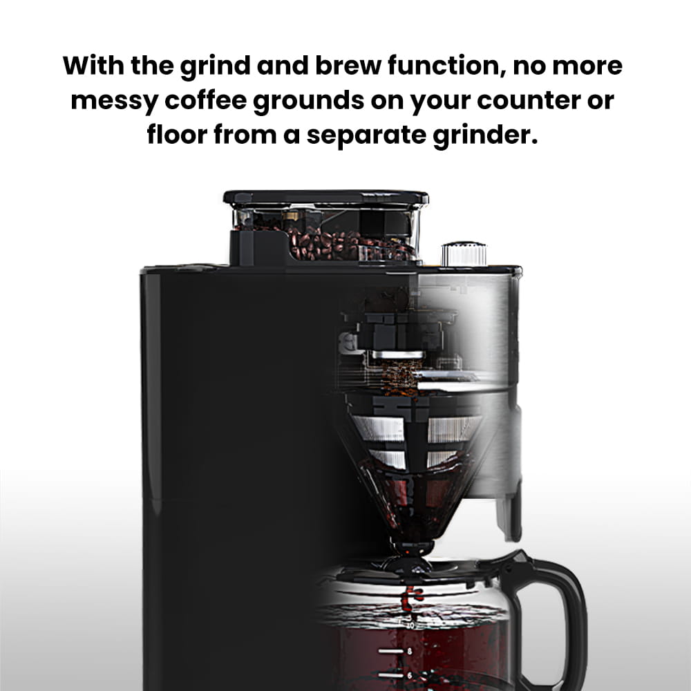 Coffee Maker with Built in Coffee Grinder