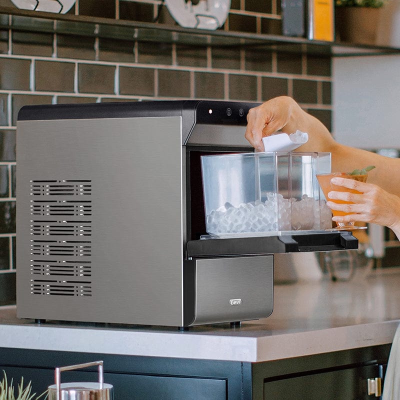 GEVI Household Countertop Nugget Ice Maker Machine With Viewing Window