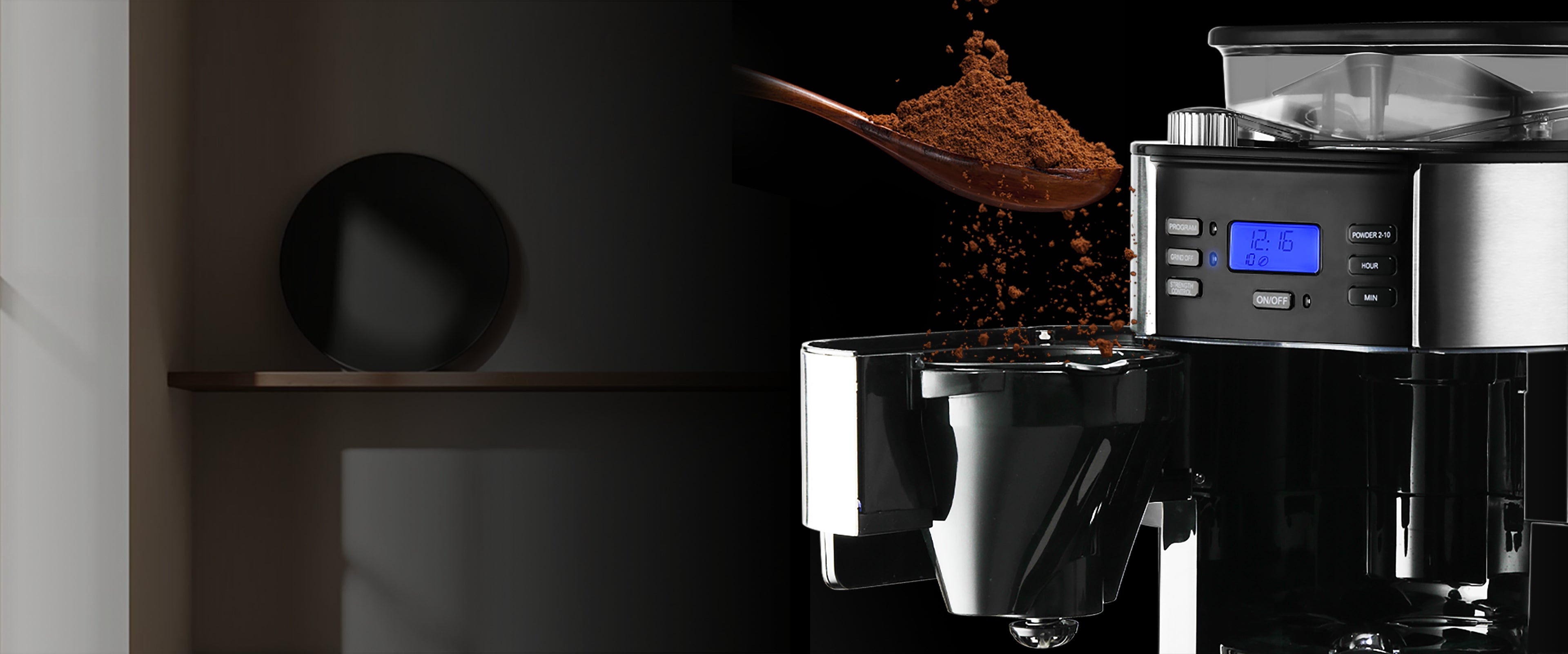 GEVI | 10-Cup Coffee Maker Machine with Built-in Grinder GEVI | 10-Cup Coffee Maker Machine with Built-in Grinder