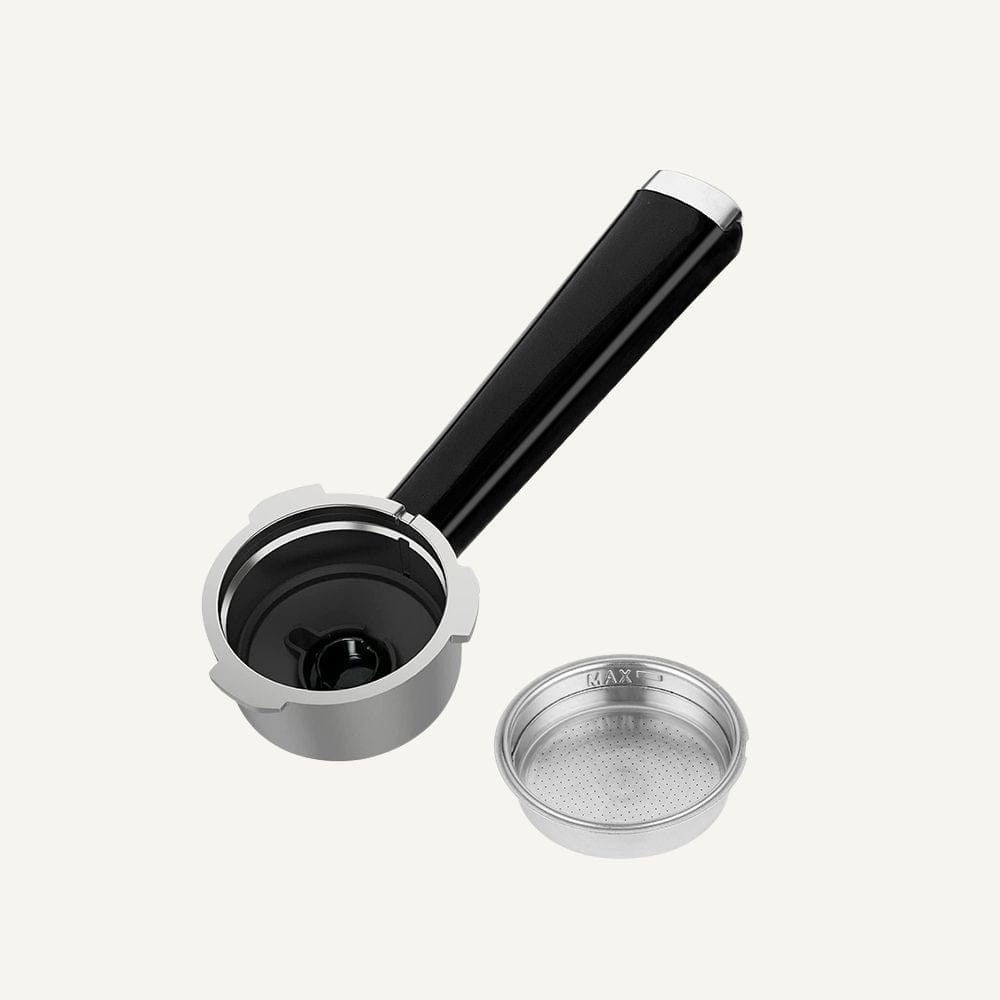 Single Cup Dual Wall Metal Filter and Portafilter Combo For Espresso Coffee Machine ECMG0, ECMA0 