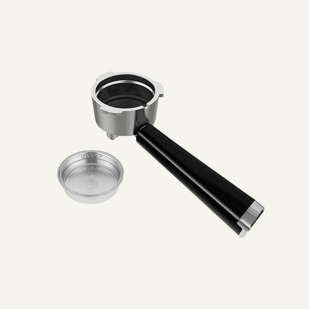 Single Cup Dual Wall Metal Filter and Portafilter Combo For Espresso Coffee Machine ECMG0, ECMA0 
