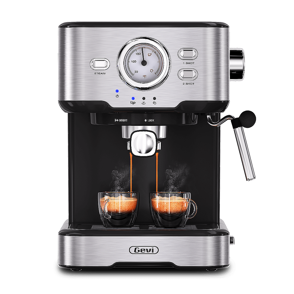 GEVI | Espresso Barista Starter Set with Temperature Gauge & Grinder