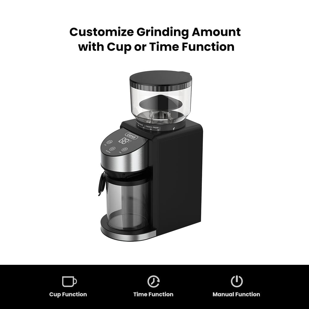 GEVI | Burr Coffee Grinder for Espresso, Drip, Percolator, French Press, American, Turkish Coffee