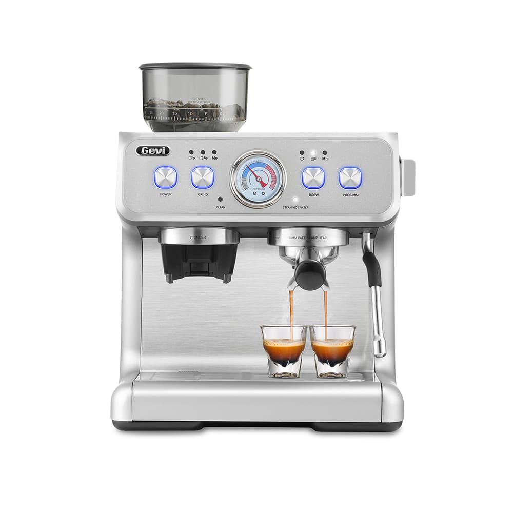 GEVI | 58MM Non Pressurized Double Cup Metal Filter and Portafilter