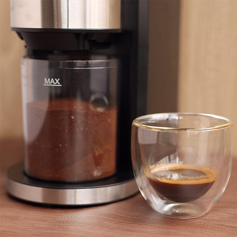 GEVI | Burr Coffee Grinder for Espresso, Drip, Percolator, French Press, American, Turkish Coffee