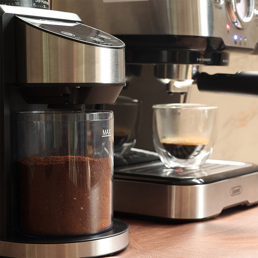 GEVI | Burr Coffee Grinder for Espresso, Drip, Percolator, French Press, American, Turkish Coffee