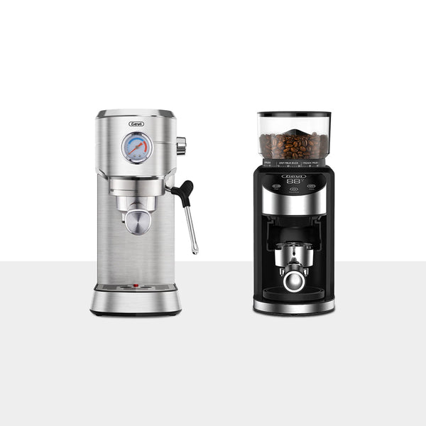 GEVI | Espresso Barista Starter Set with Extraction Gauge & Grinder