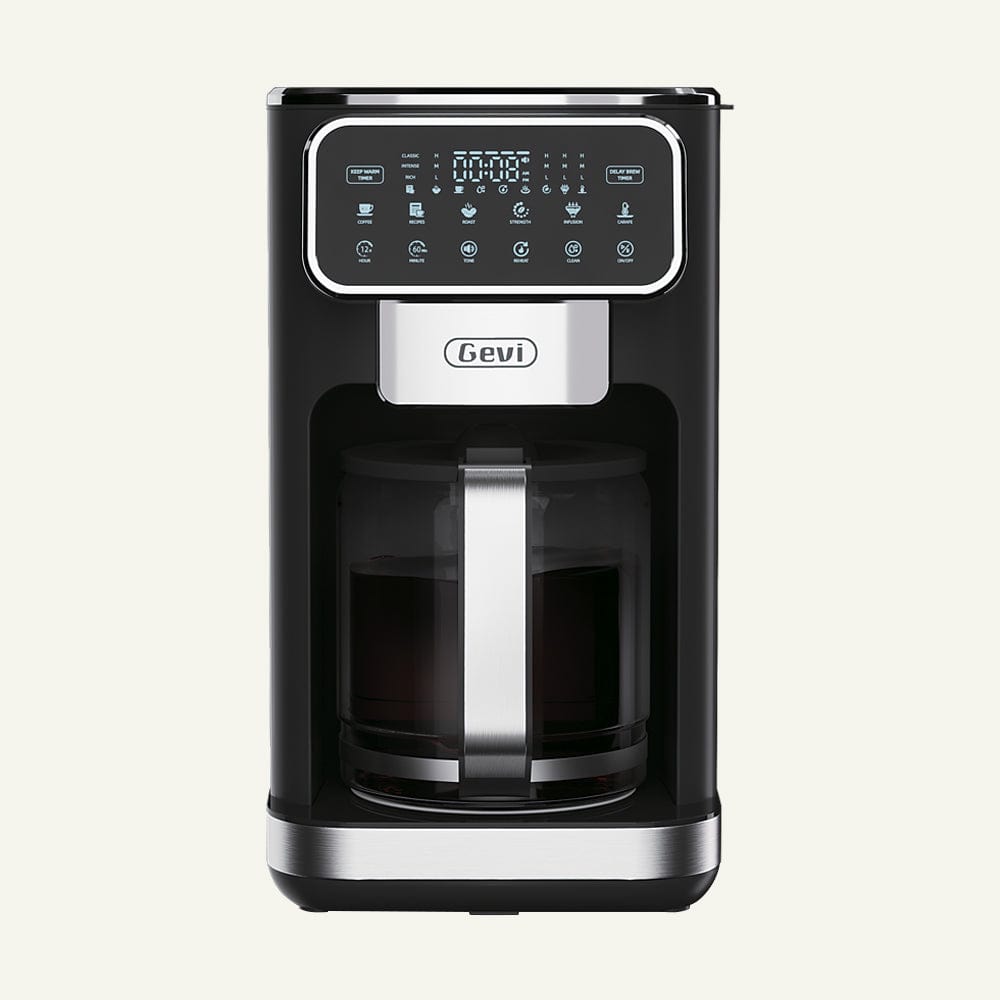 GEVI 12-Cup Programmable  Drip Coffee Maker Machine with LED Touchscreen DCMA0 