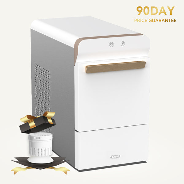 Gevi V2.0 Nugget Ice Maker for Home with Water Scale Inhibitor Combo 