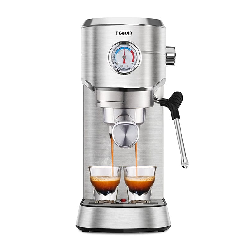 Gevi Compact Espresso Coffee Machine with Milk Frother GECME418E-U