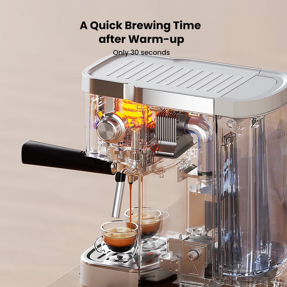 GEVI | Espresso and Cappuccino Maker with Milk Frother and Steam Wand