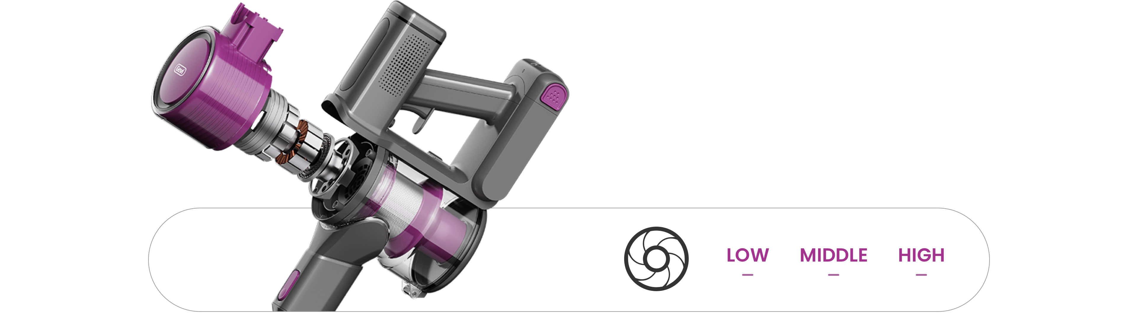 GEVI DeepIn 2in1 Strong Suction Cordless Vacuum Cleaner with HEPA