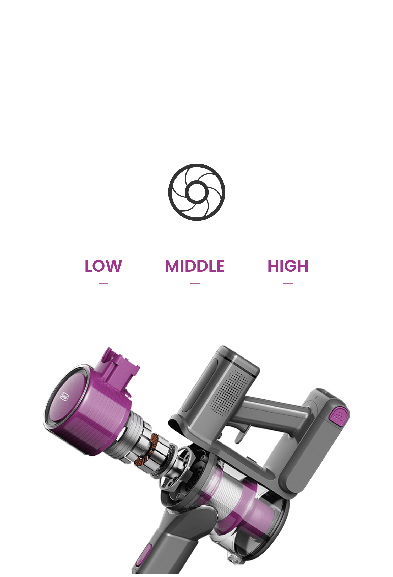 GEVI DeepIn 2in1 Strong Suction Cordless Vacuum Cleaner with HEPA Filter